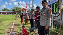 Polres Seruyan Amankan Turnamen Sepak Bola di Stadion Gagah Lurus Kuala Pembuang