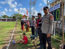 Polres Seruyan Amankan Turnamen Sepak Bola di Stadion Gagah Lurus Kuala Pembuang
